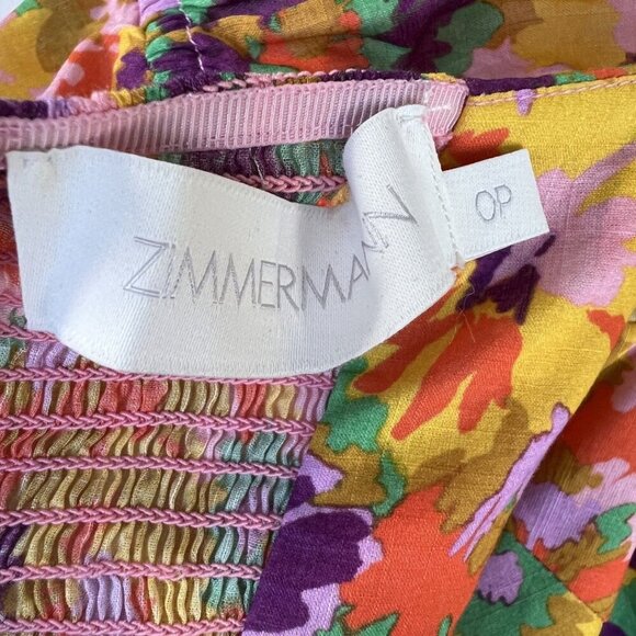 NEW Zimmermann Violet Front-Twist Detailed Mini Dress $695 - Picture 11 of 13